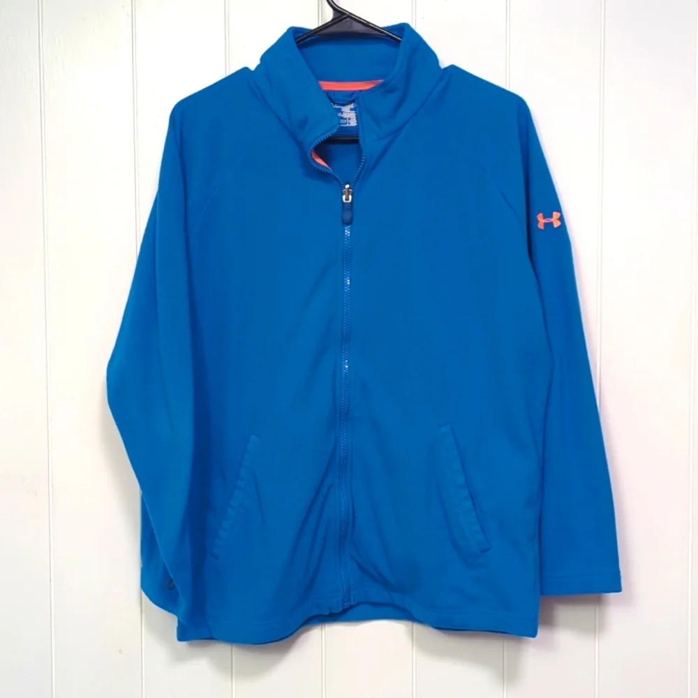 EUC Under Armour Blue Fleece Zip Up